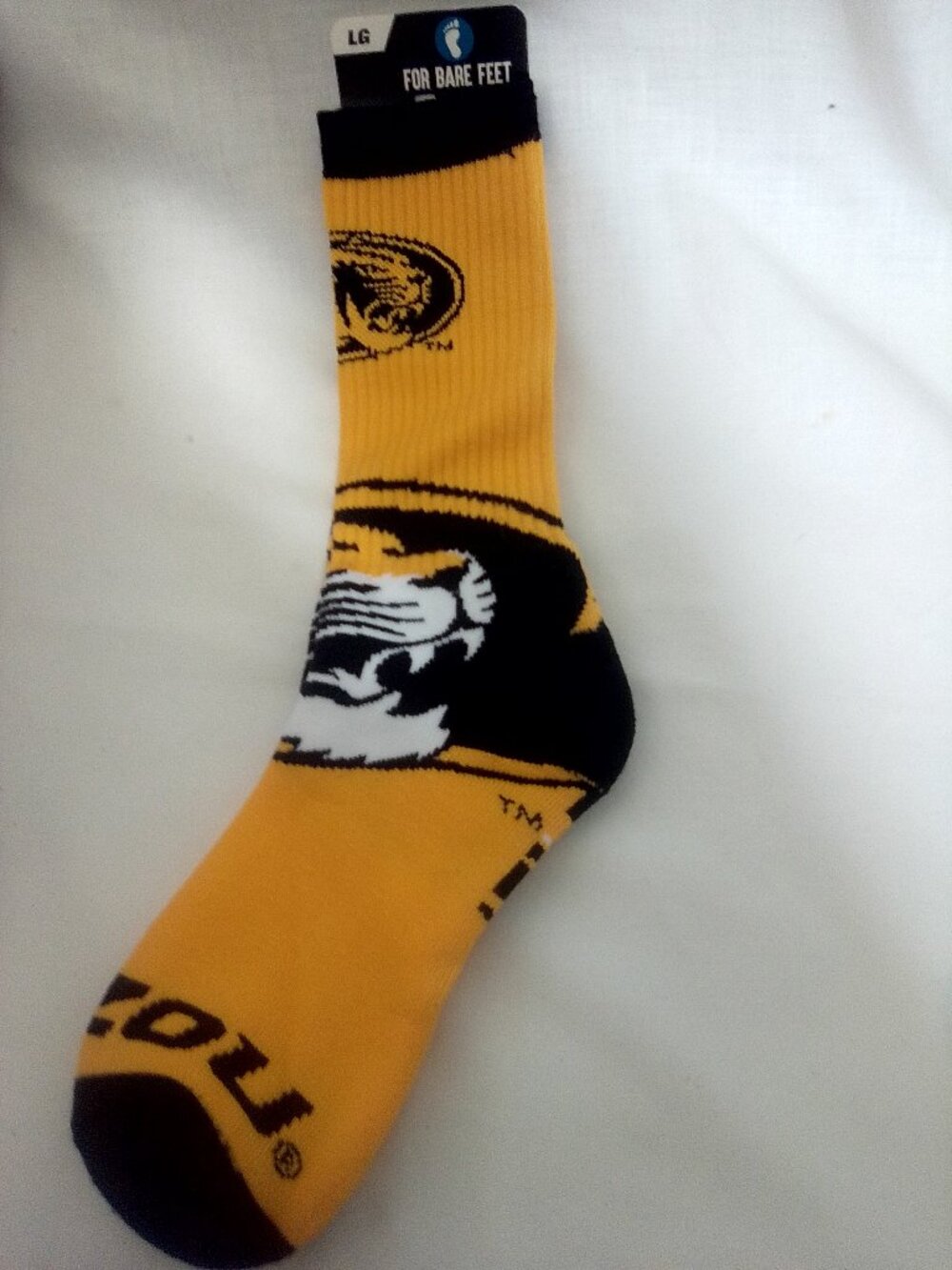 University of Missouri Mizzou socks Large NWT